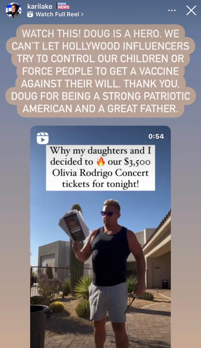 Karilake retweeted a pic of Doug Wood burning the Olivia Rodrigo sour concert tickets he purchased for his daughters