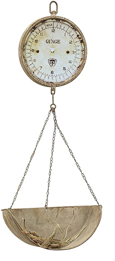 Decorative Produce Scale with some hay on it