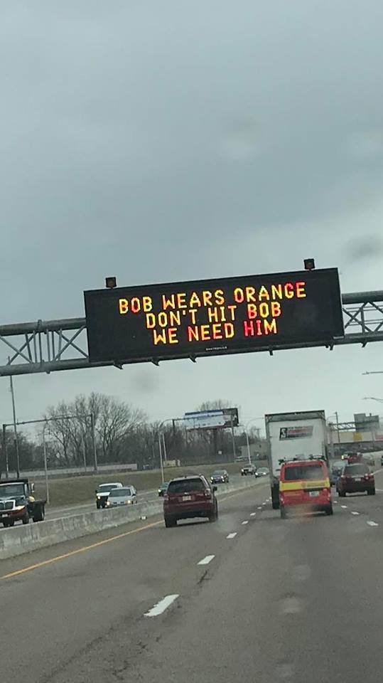 Road LED announcement about Bob