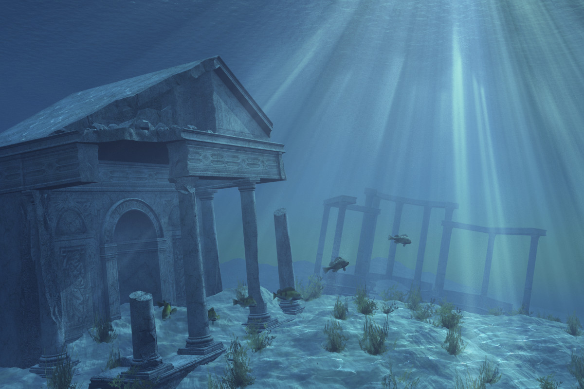 Animation of the lost underwater city, Atlantis