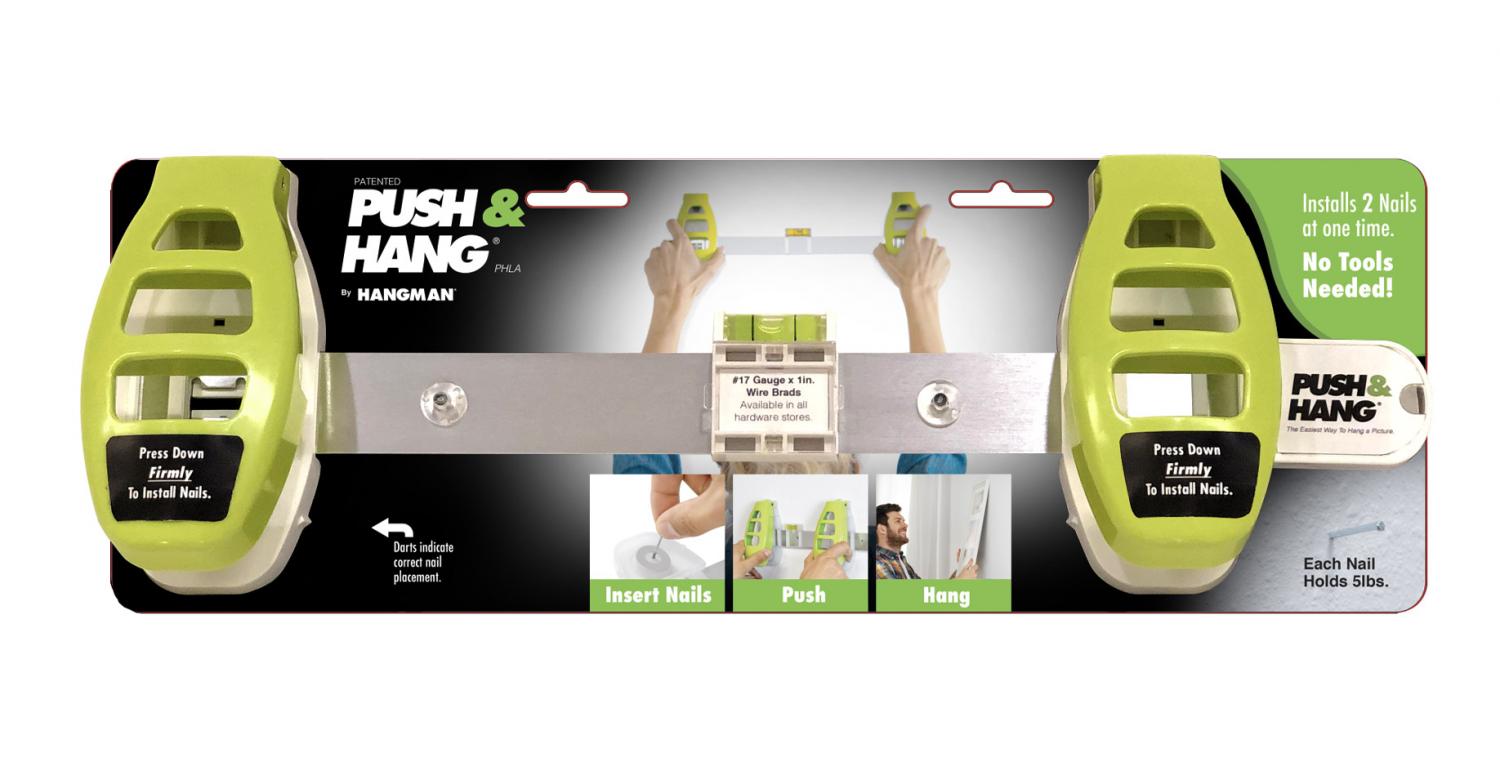 The green-colored hangman tool in a package