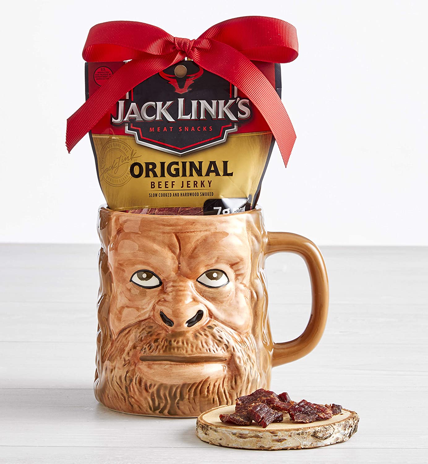 Jack Links Sasquatch Face Mug Beef Jerky Gift Set