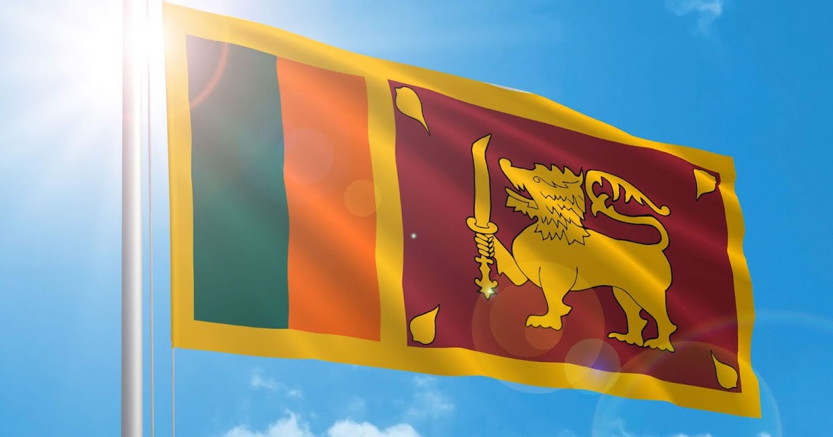 Sri Lanka raised flag
