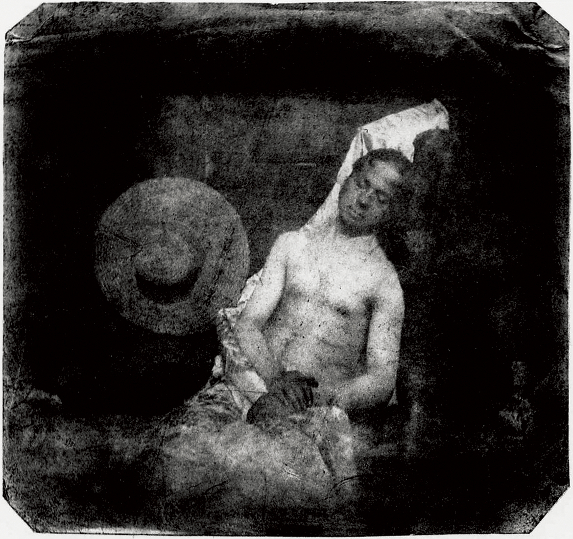 A drowned man by Bayard that happens to be a hoax photo