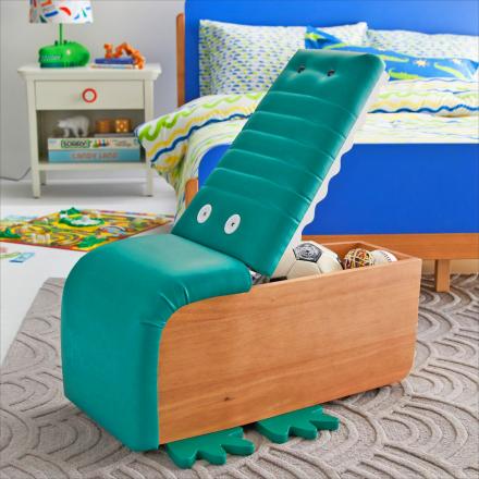 This Crocodile Storage Ottoman Is Ideal For A Children's Playroom
