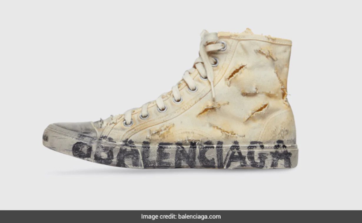 White completely destroyed Balenciaga shoes