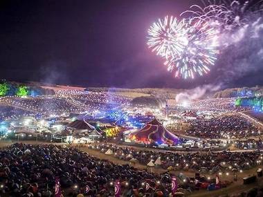 Boomtown festival and fireworks 