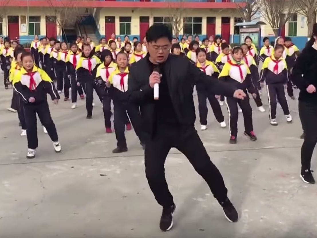 School Principal Performing A Shuffle Dance With His Students Has Gone Viral