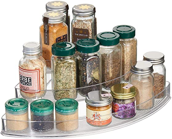 Inter Design Linus Tiered Spice Organizer with different spices on it