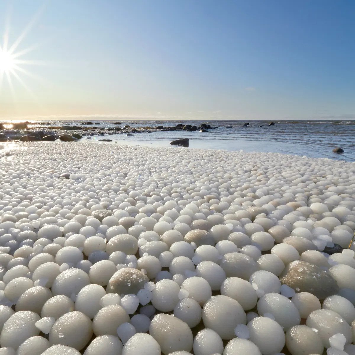 Ice Eggs - Rarest Phenomenon Caused By Strong Winds In Northern Finland