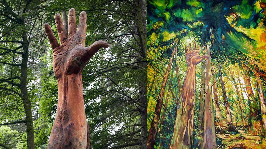 Tallest Tree Of Wales Carved Into A Giant Hand Sculpture By Chainsaw Artist Simon O’Rourke