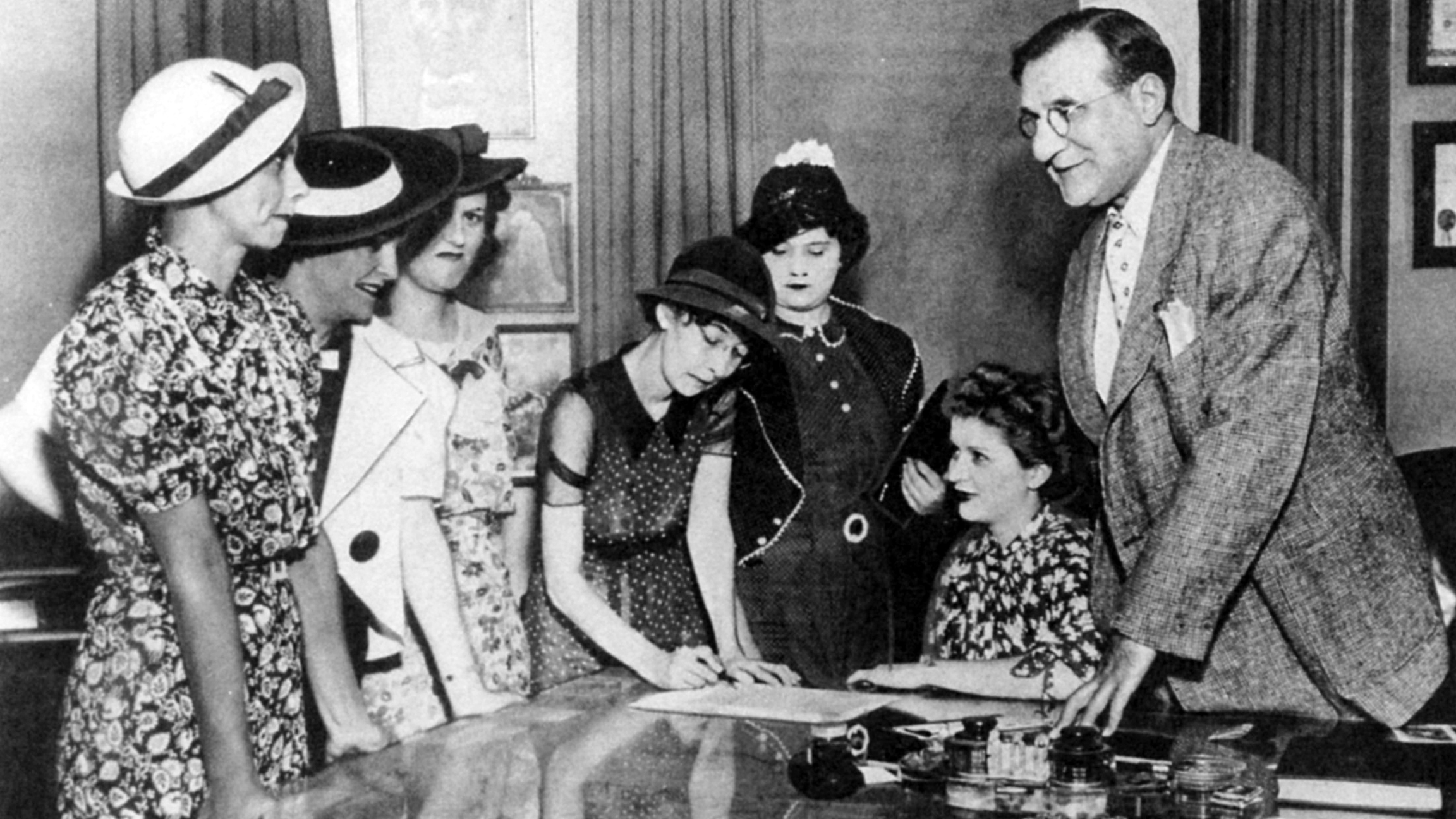A group photo of radium girls