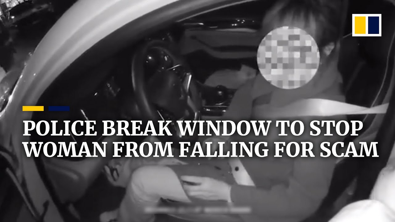 Scammer Got Caught - Cops Smash Car Window To Rescue Phone Fraud Victim