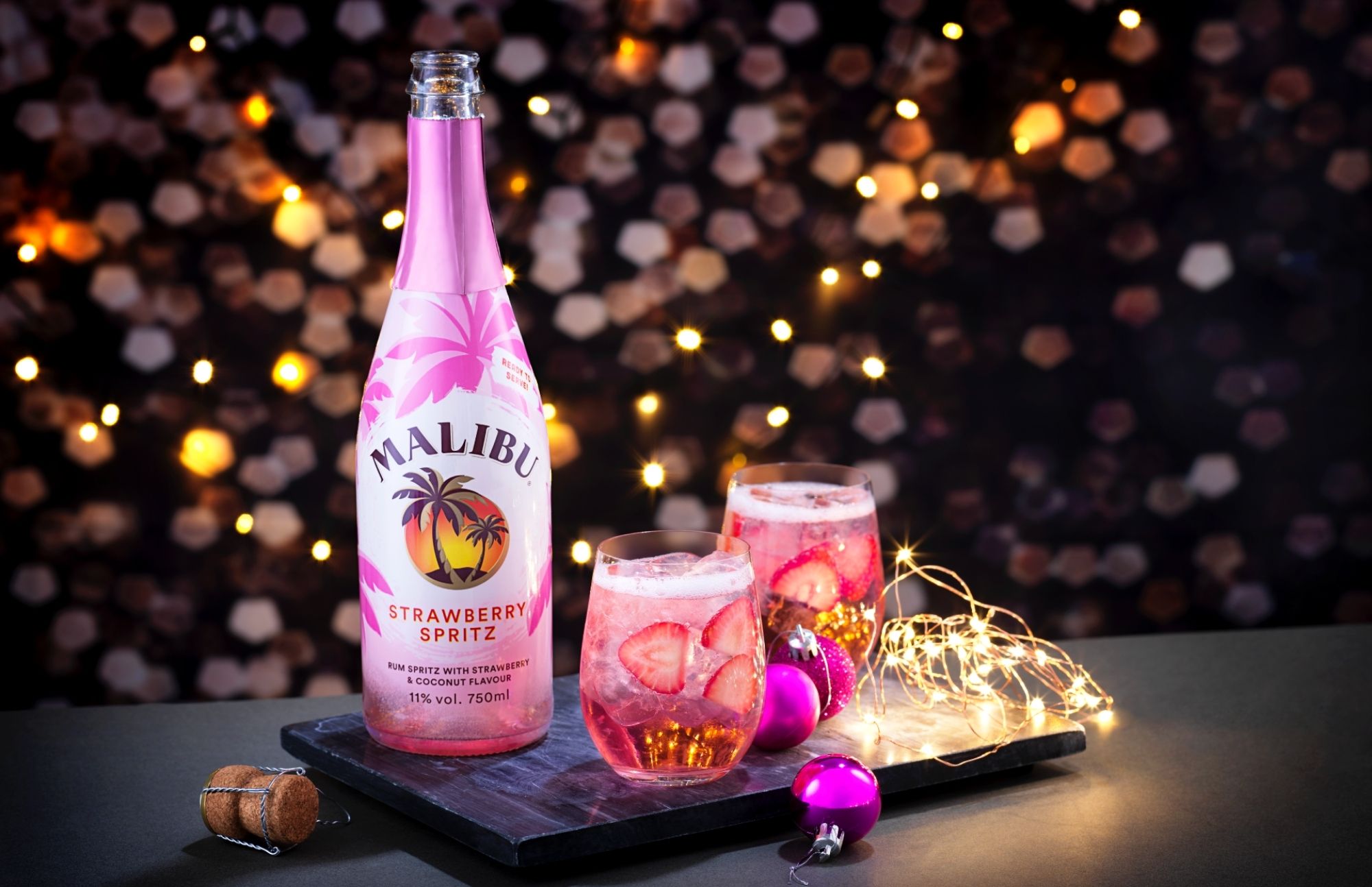 Experience The Power Of Pink In Every Shot Of Malibu New Pink Strawberry Sparkling Rum