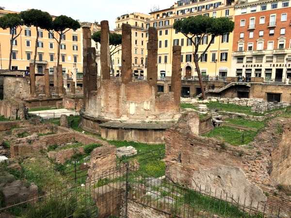An abandoned place where Julius Caesar was murdered with black gates
