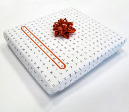 Have Fun Wrapping Presents With These Word Search Wrapping Paper