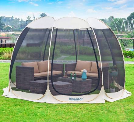 You Can Erect This Instant Pop-Up Portable Screened In Porch In Seconds