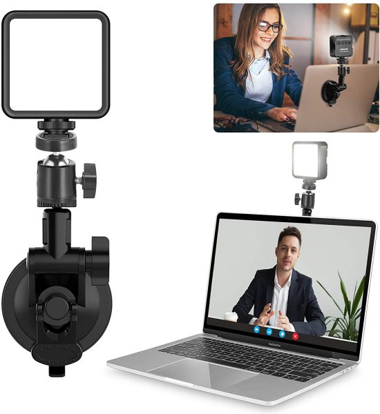 Conference Lighting Kit with Suction Mount with lady and man using it