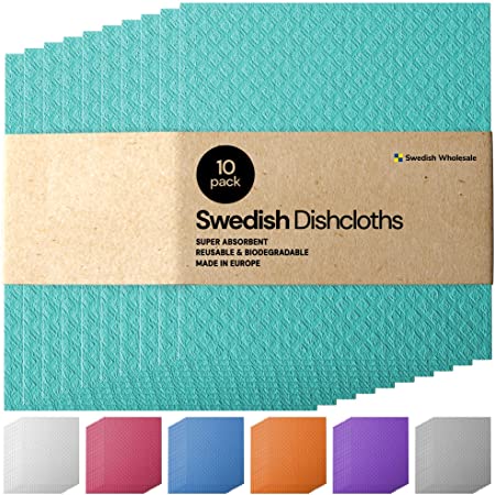  Swedish Dishcloths with different shades of it below