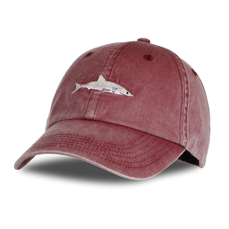 A brown-colored shark cap