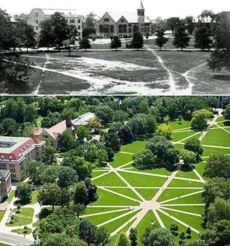 The Walkways Utilized By Students At Ohio State University Were Used To Design The Famous Walkways