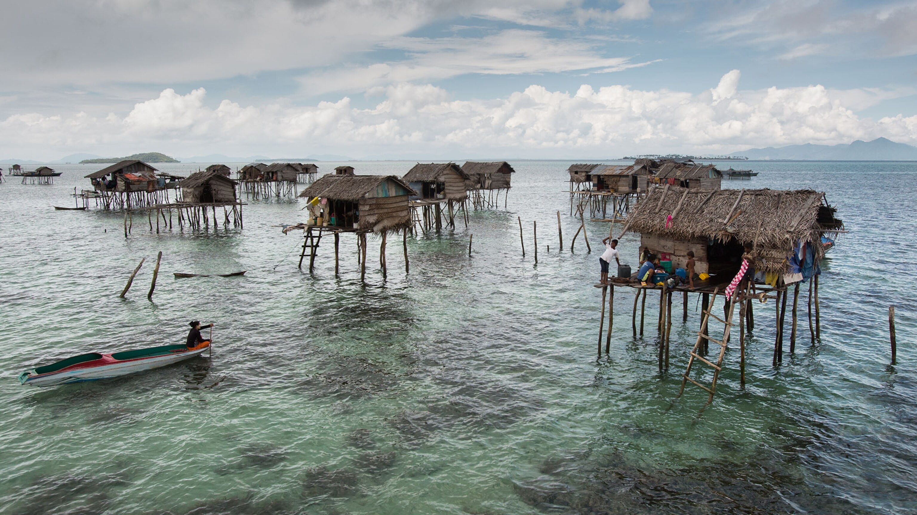 Bajau tribe houses based on the sea