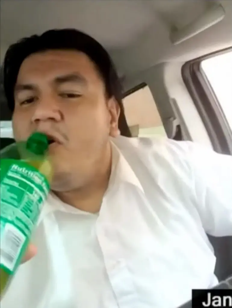 Alejandro Romero Drinking While Giving Testimony In His Car