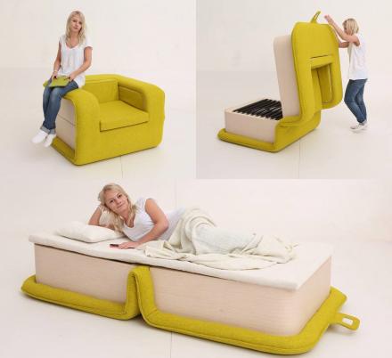 This FLOP Multifunctional Arm Chair Bed Is The Best Space-Saver Furniture So Far