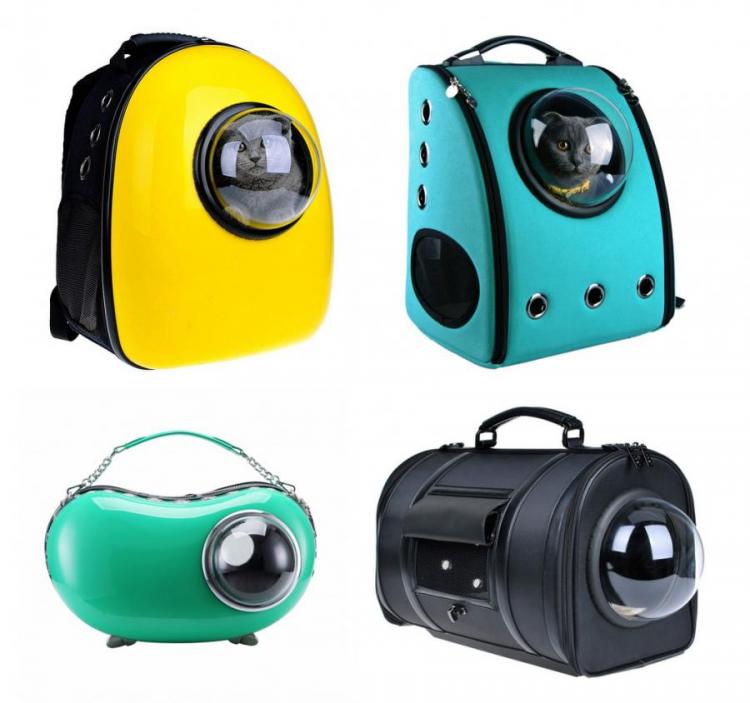 Yellow, black, sea green and light blue colored stylish bubble bags