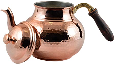 Copper Teapot with the lid off