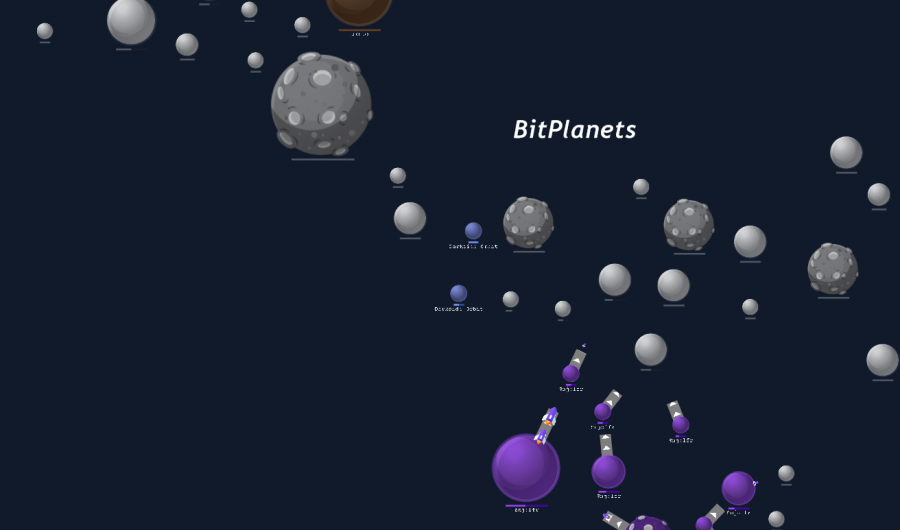 Formation of planets, which differ in sizes and colors
