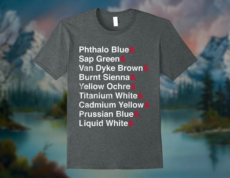 Grey colored shirt with colors name printed on it
