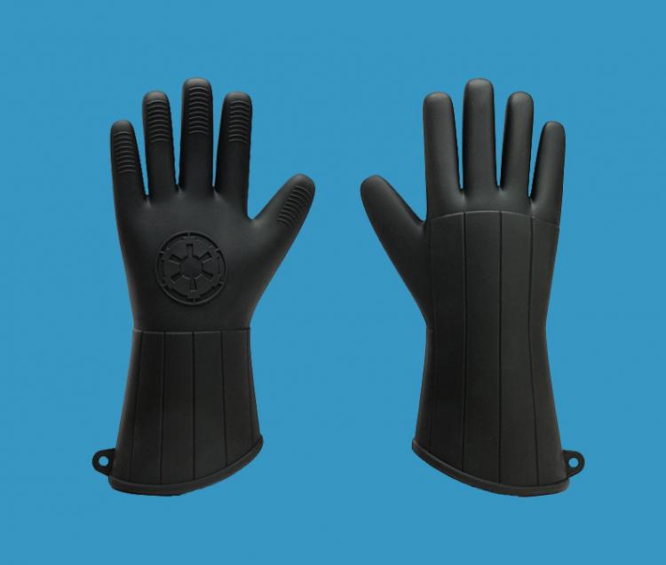 Black colored star wars themed hand gloves