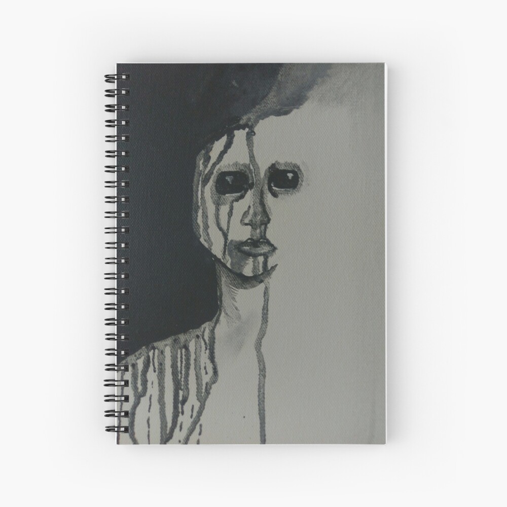 Black and white depression themed sketch