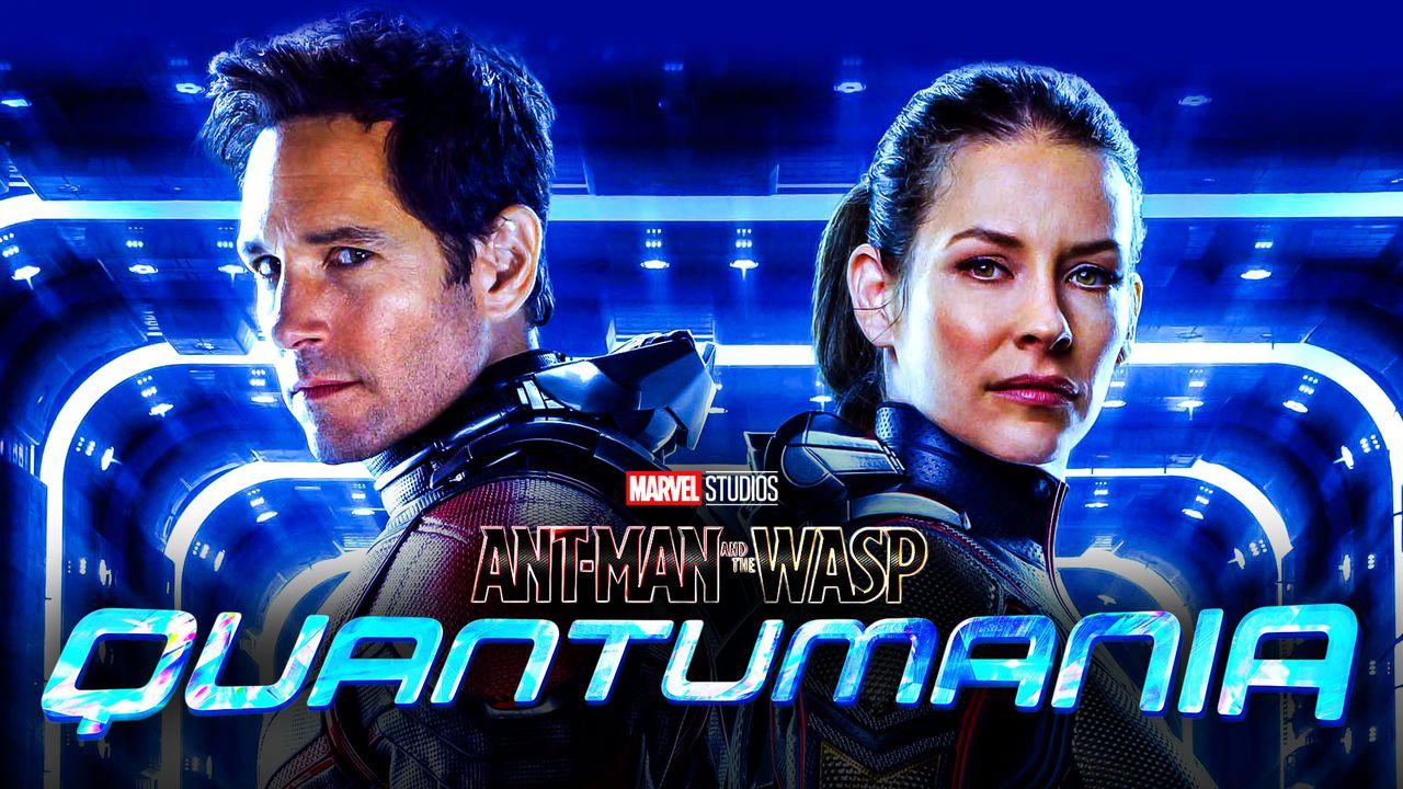 Paul Rudd as Ant-Man, and Nicole Evangeline Lilly as the Wasp In the cover of Ant-Man and The Wasp: Quantumania