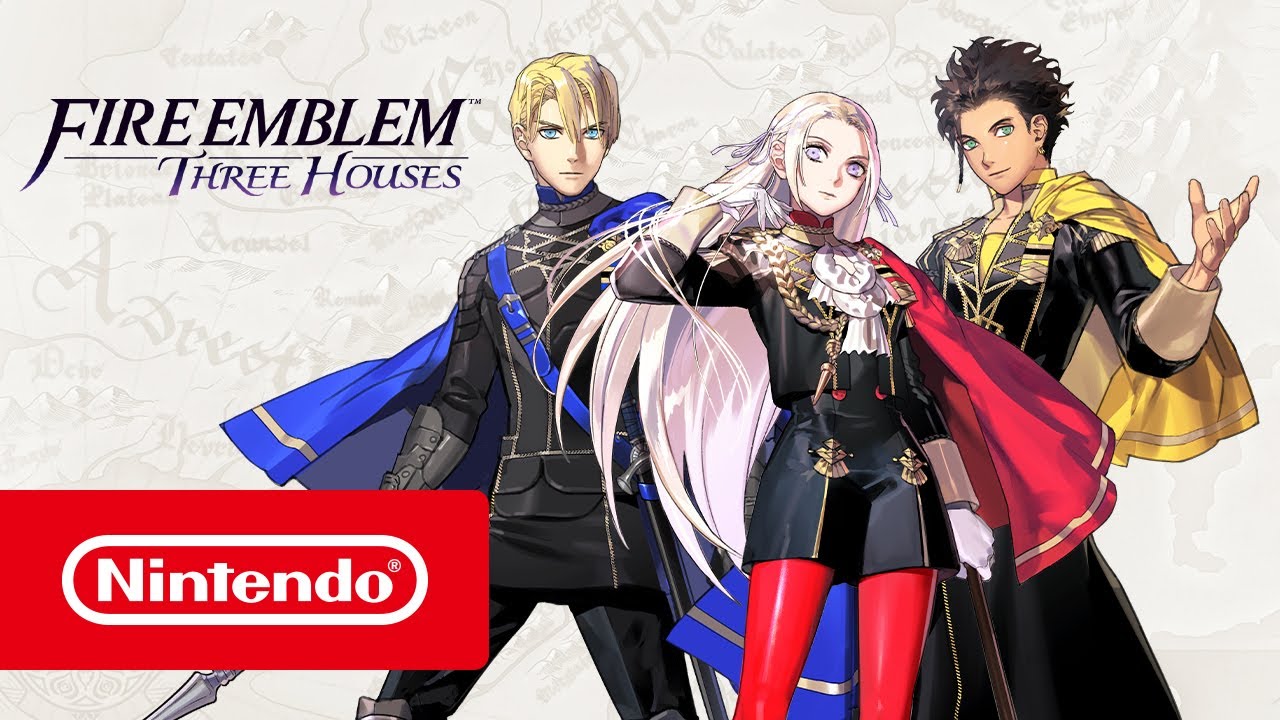 Three characters of "Fire Emblem: Three Houses"