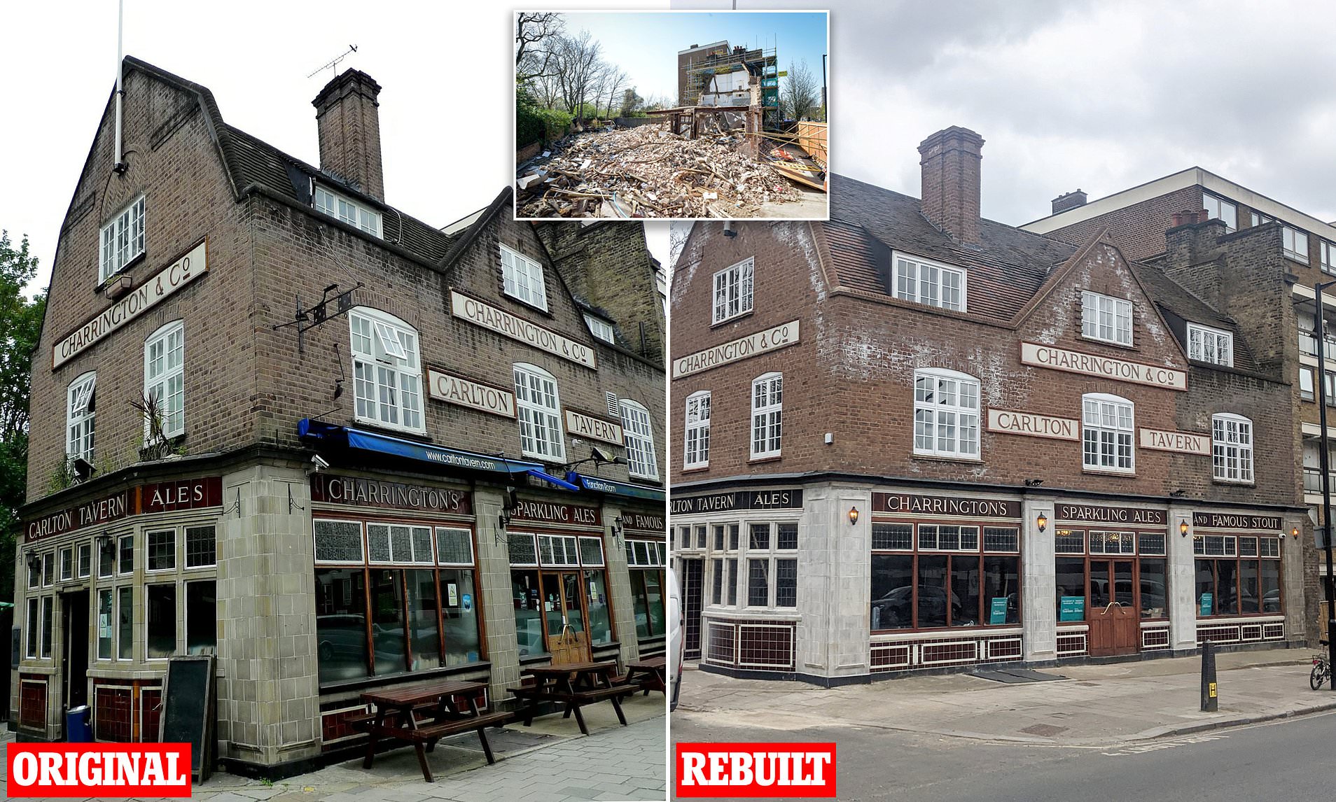 Developers Rebuilt The Carlton Tavern London As It Was Illegally Demolished In 2015