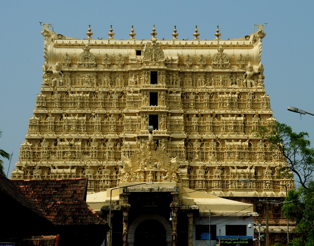 Whole Golden Padmanabhaswamy Temple building