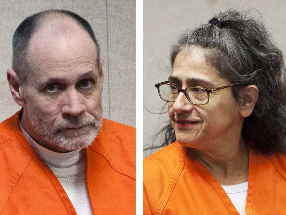 Phillip Garrido And Nancy Garrido in orange jail outfits