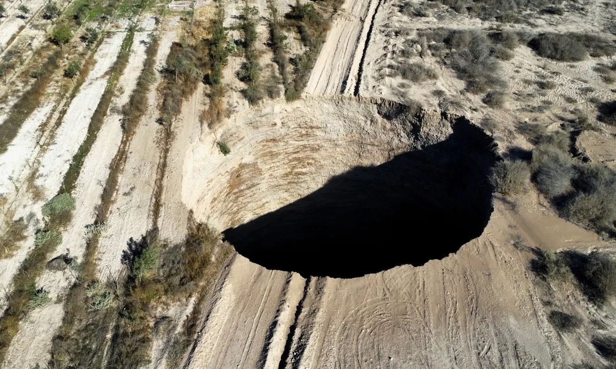 A Large Sinkhole In Chile Appears Suddenly And Ranks Among Deepest