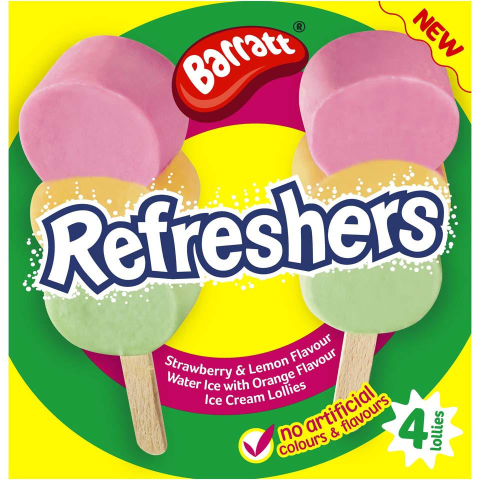 Barratt Refreshers Ice Lollies packet of 4 servings