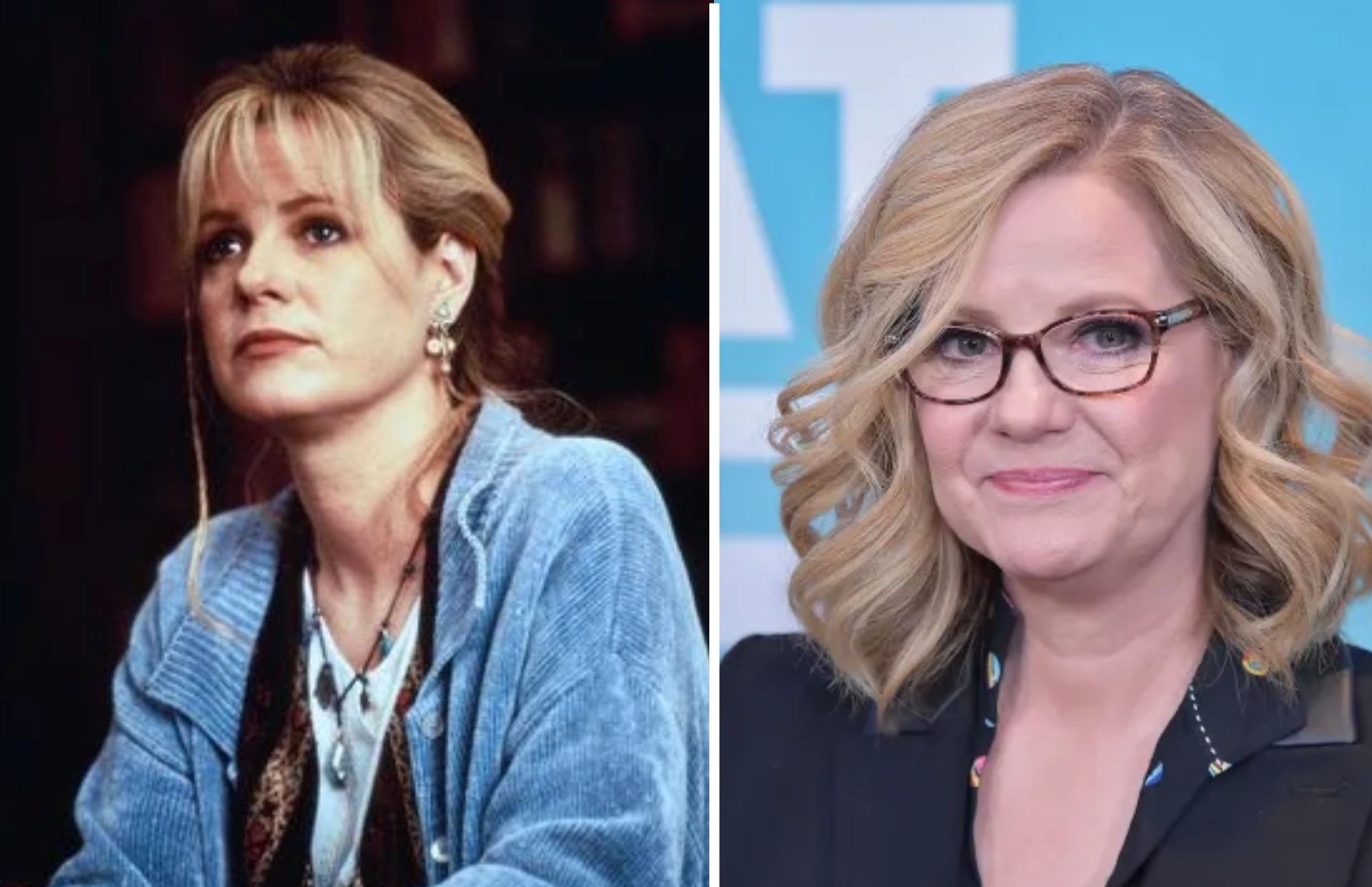 Sarah Whittle is played by Bonnie Hunt, who wears glasses and has blonde hair
