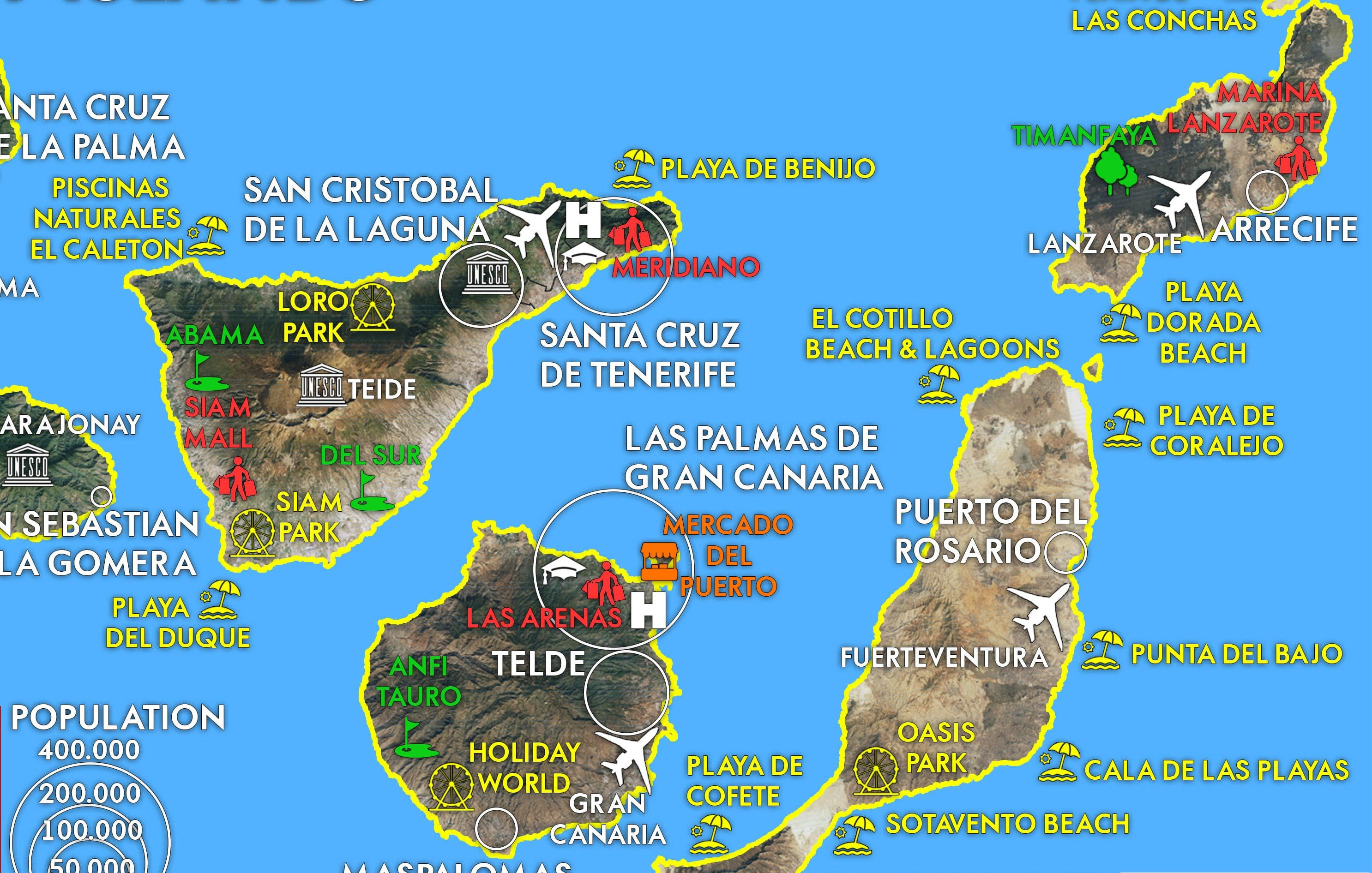 Geographical maps of the Canary Islands