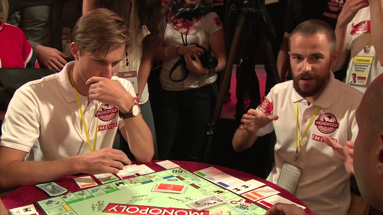 Nicolo Falcone giving instructions in monopoly championship
