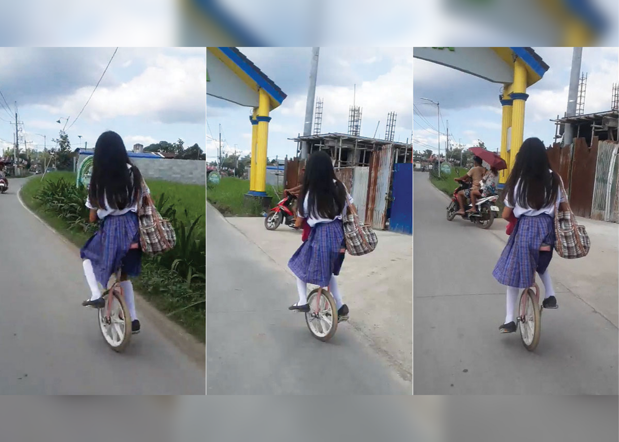 Grade 7 Student Riding Unicycle To School Everyday Just To Save Money