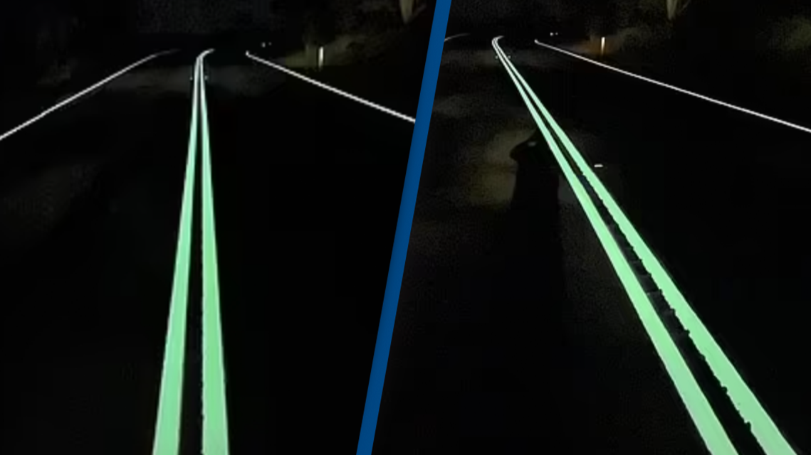 Glow-In-The-Dark Markings On Roads Are Appreciated For Being 'Life-Saving' In Australia