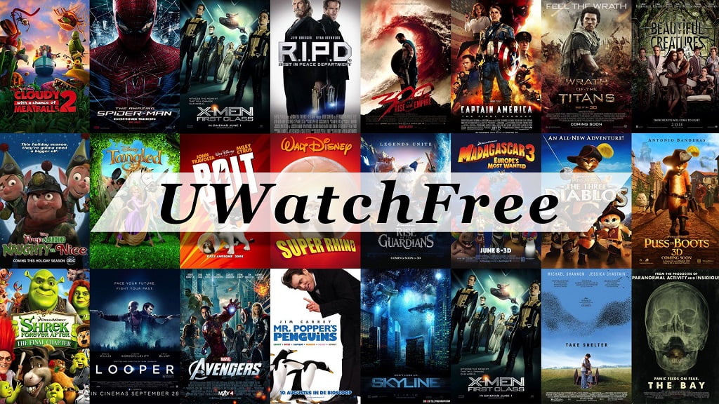 UWatchFree text written on the background of UWatchFree site homepage