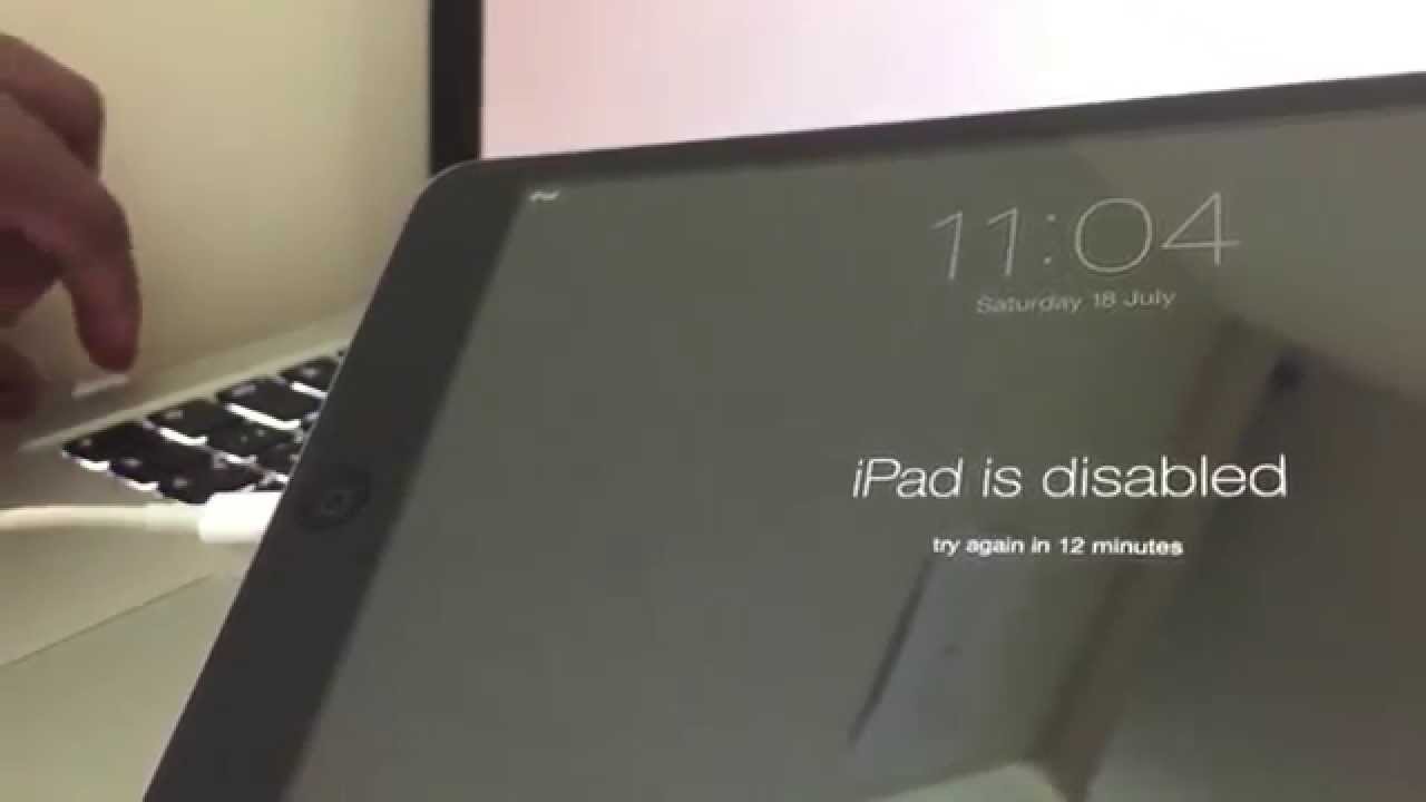 Ipad is disabled popping on an iPad screen