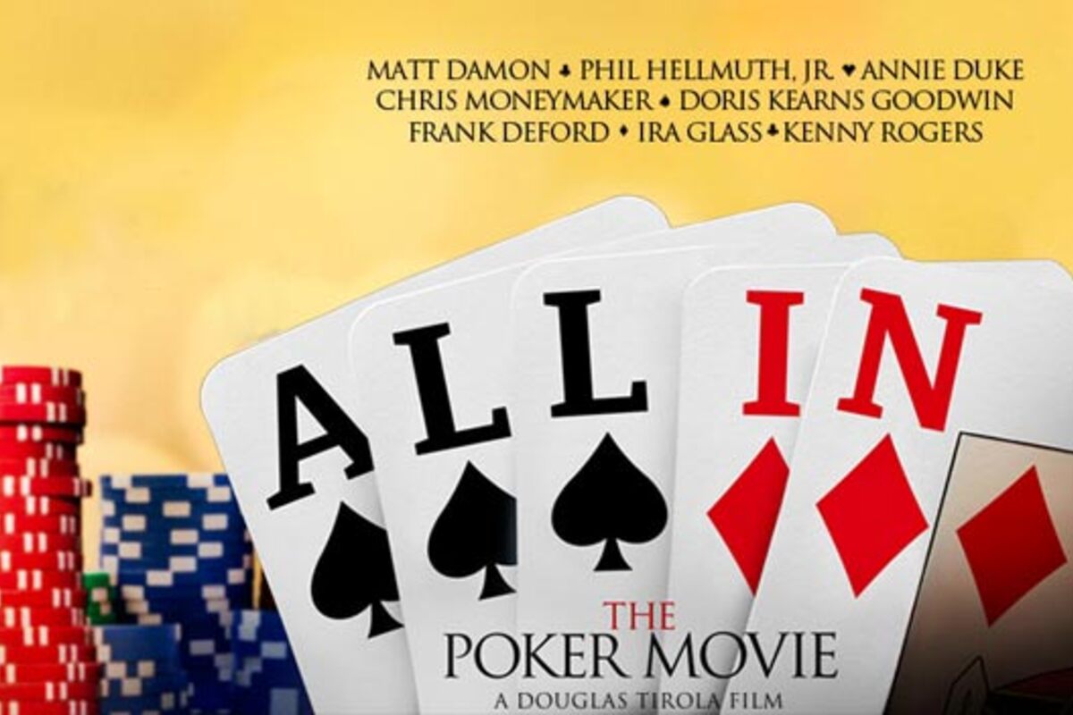 All In movie poster showing cards and coins