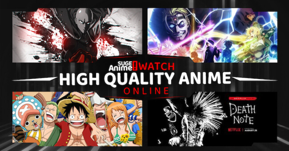"AnimeSuge Watch High Quality Anime" text on the posters of Anime series